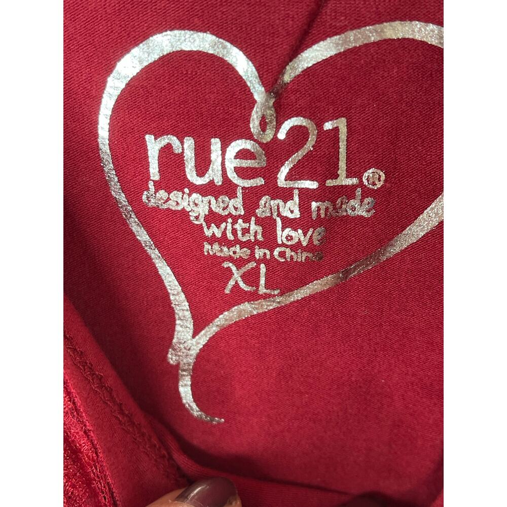 Rue 21 lace and sequined trimmed tank, red, size XL, EUC - Picture 2 of 7